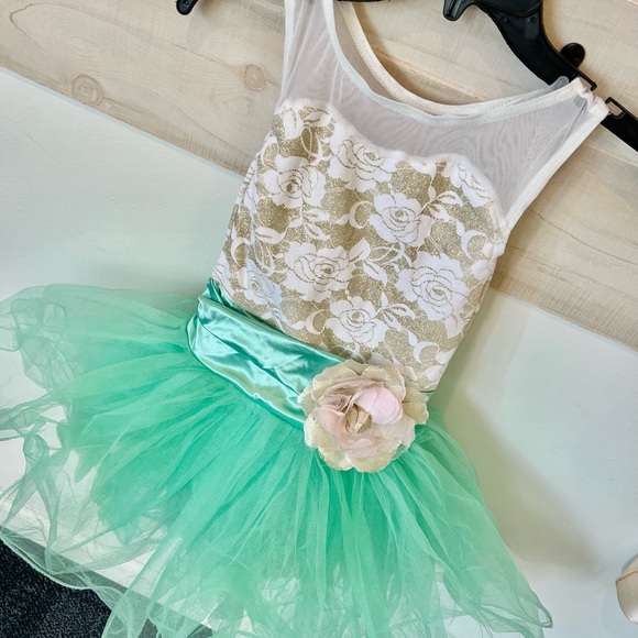 Weissman ballet costume tutu recital dance mint green size MC - Picture 2 of 5